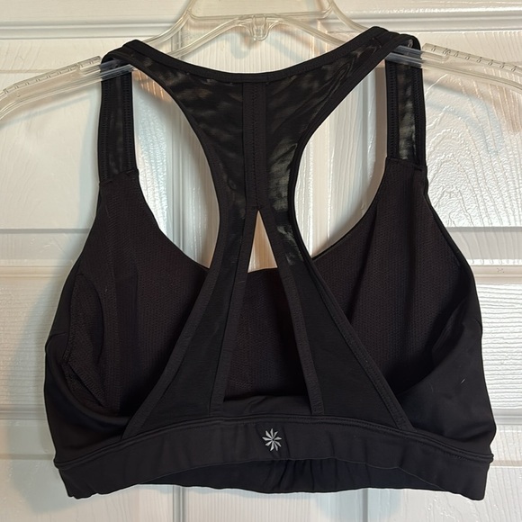 Athleta women’s black padded racer back sports bra size medium - Picture 6 of 9